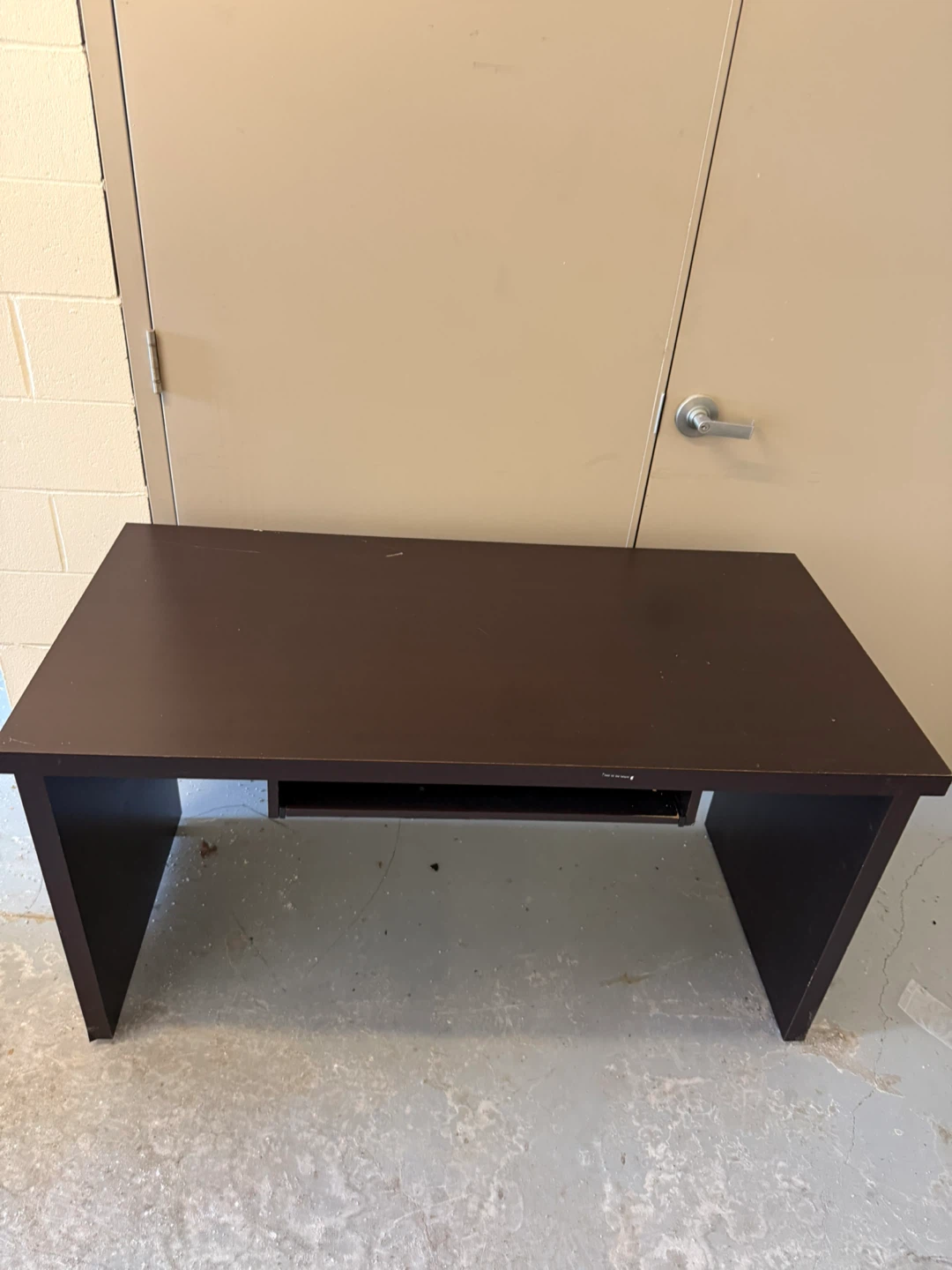 Dark Brown Desk with Keyboard Tray - photo 3