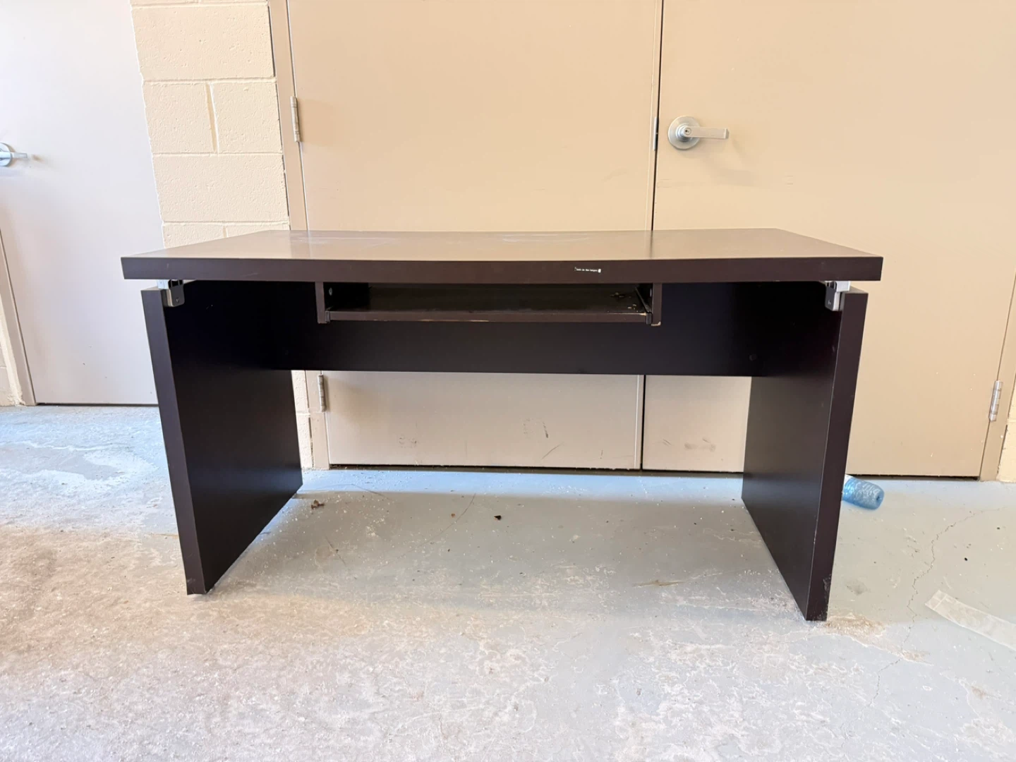 Dark Brown Desk with Keyboard Tray