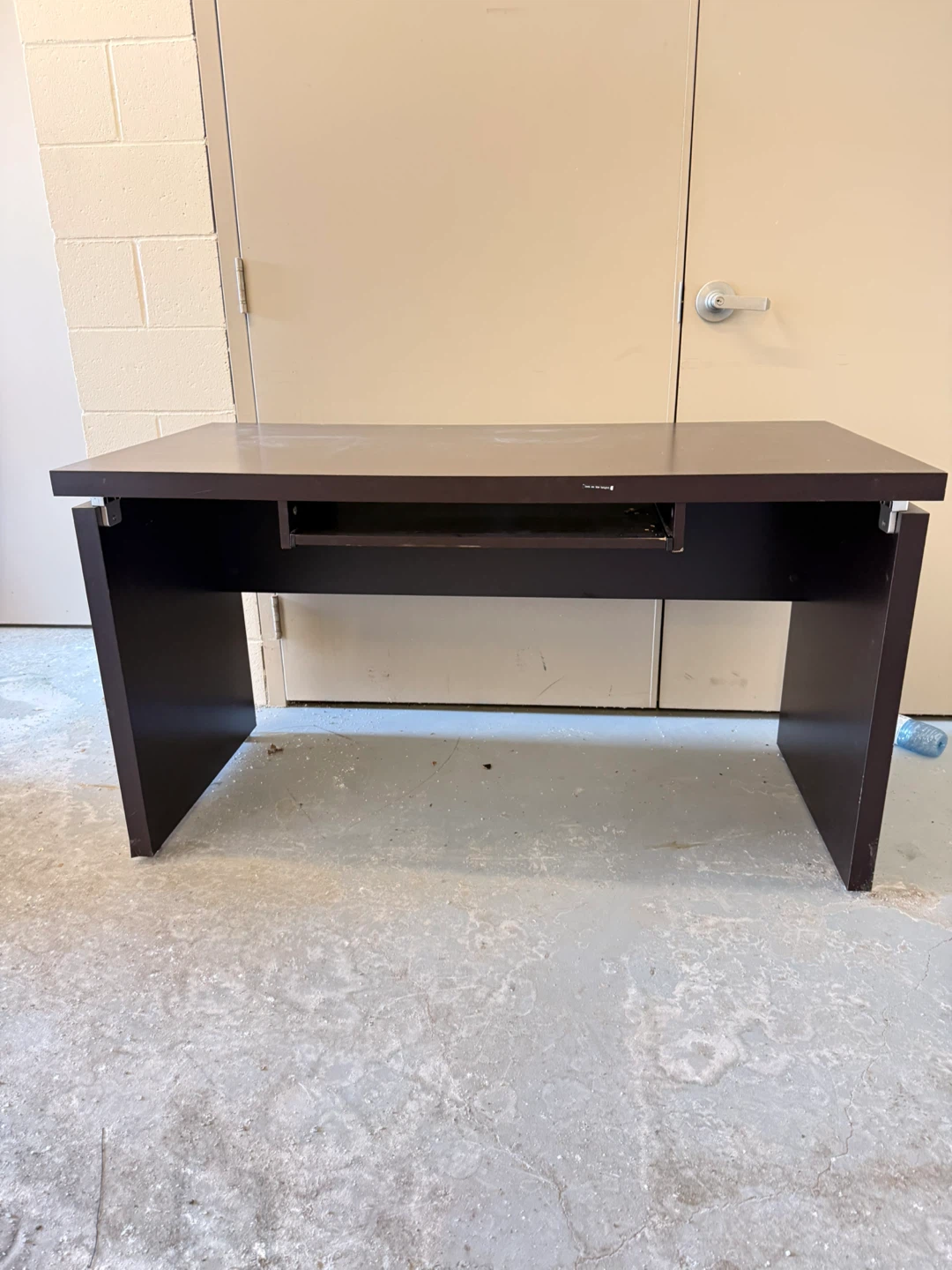 Dark Brown Desk with Keyboard Tray - photo 2