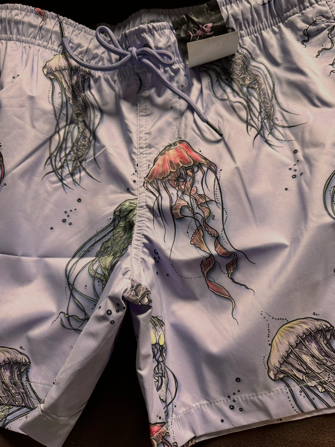 PSYCHO TUNA Swim Trunks Whale & Jellyfish Print Size Medium - photo 4