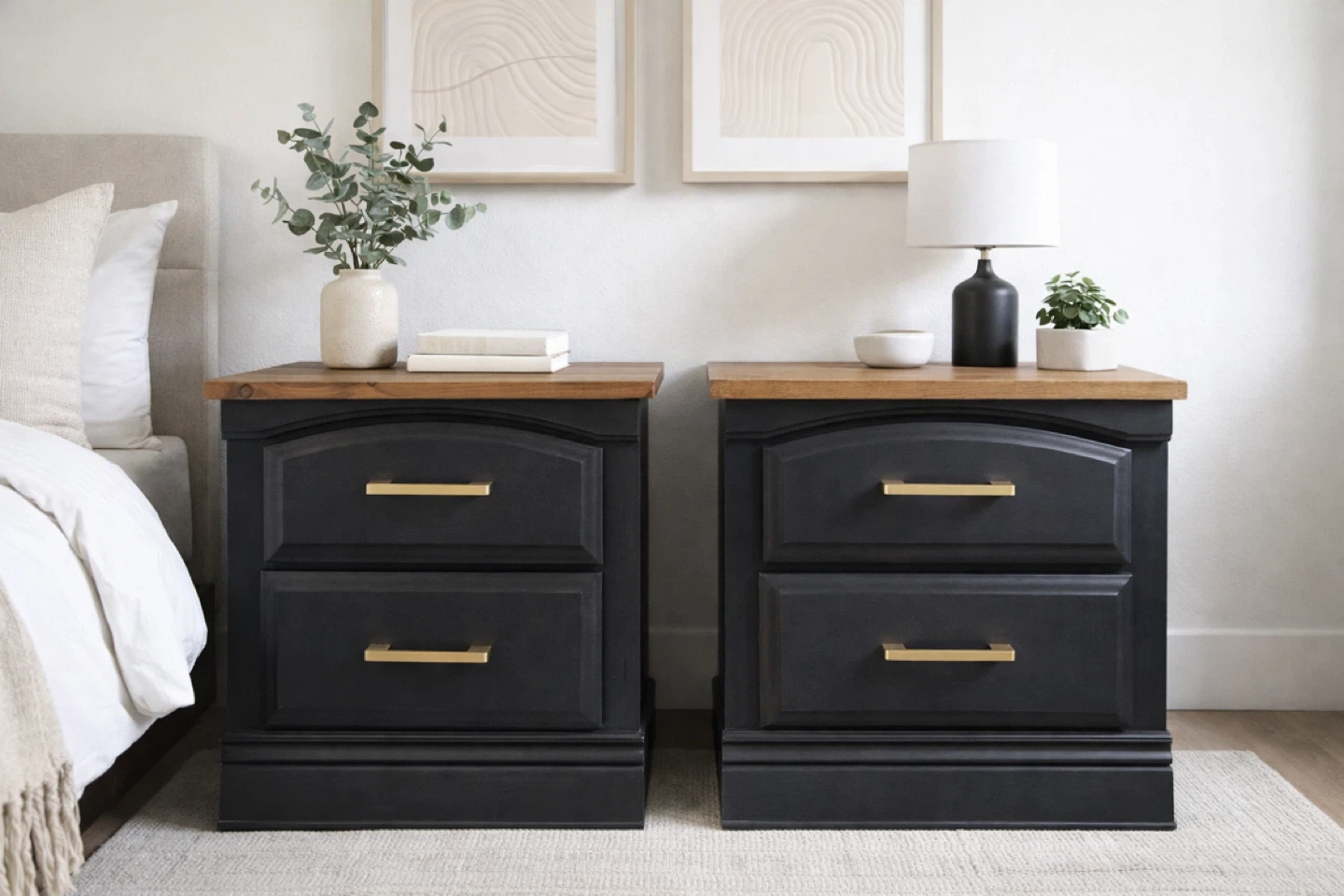 Refinished Charming  Nightstands Condo Size