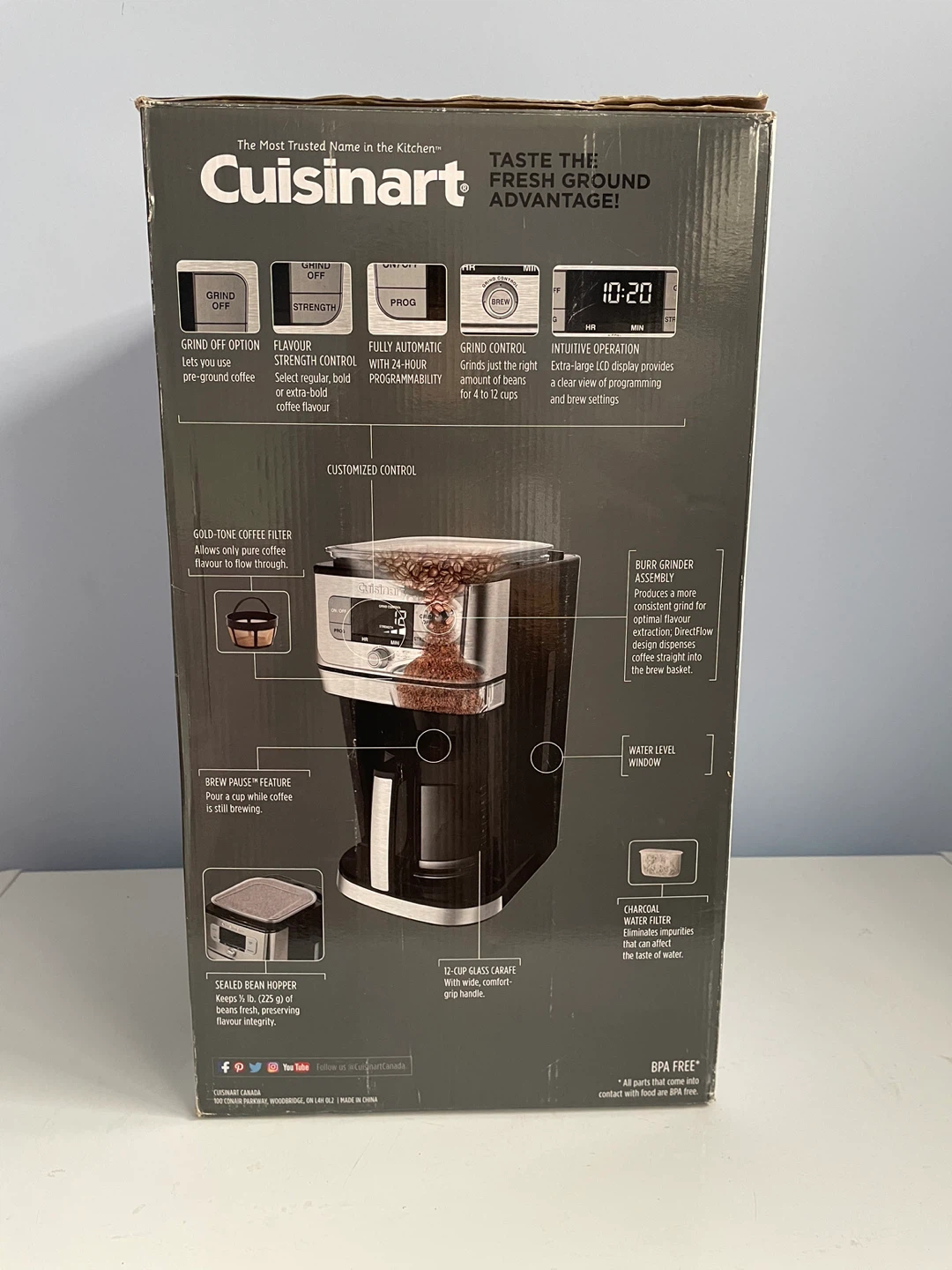 *NEW* Cuisinart 12-Cup Burr Grind & Brew Coffee Maker - photo 2