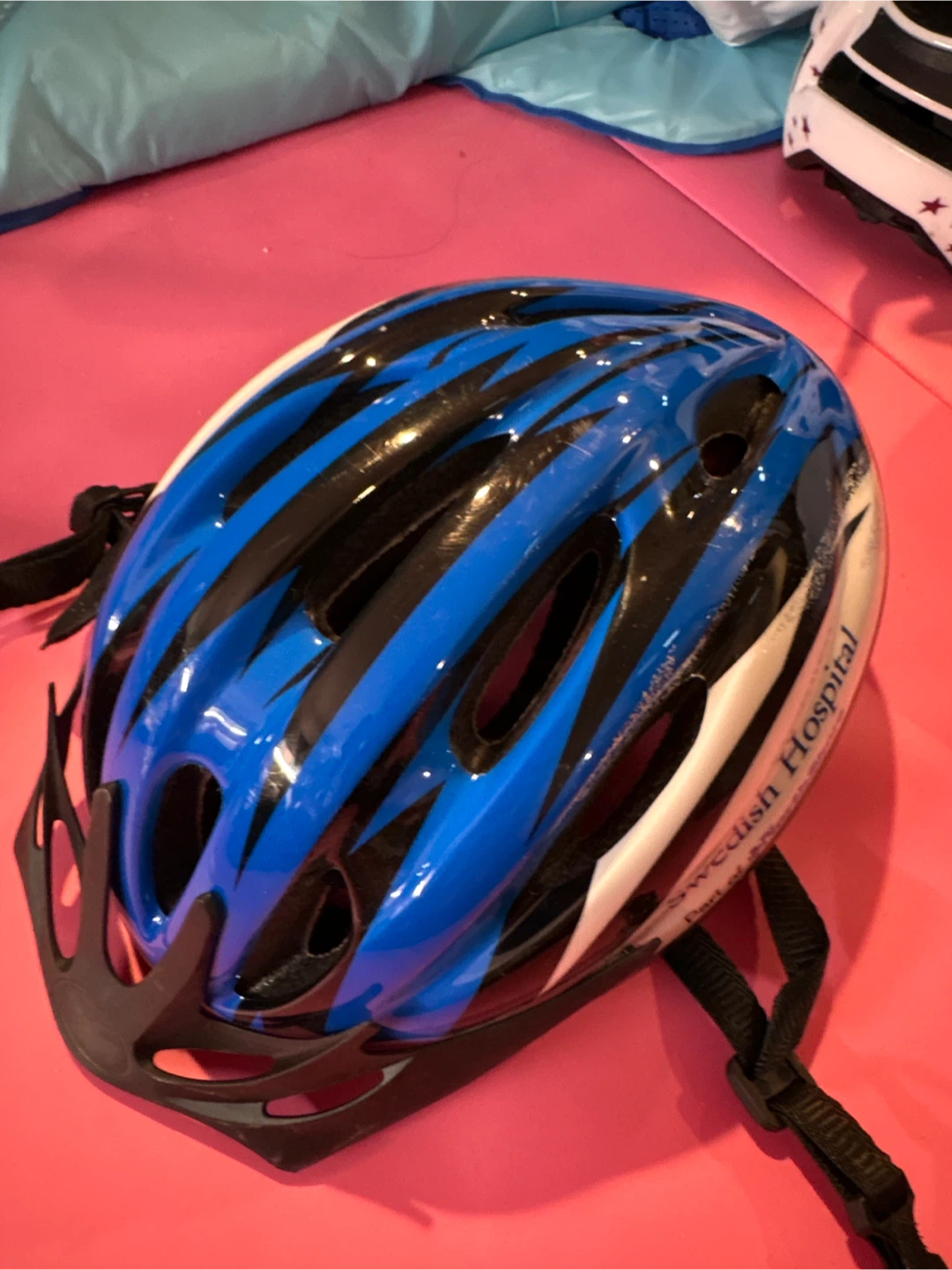 Kids Blue & Black Bicycle Helmet - Size M