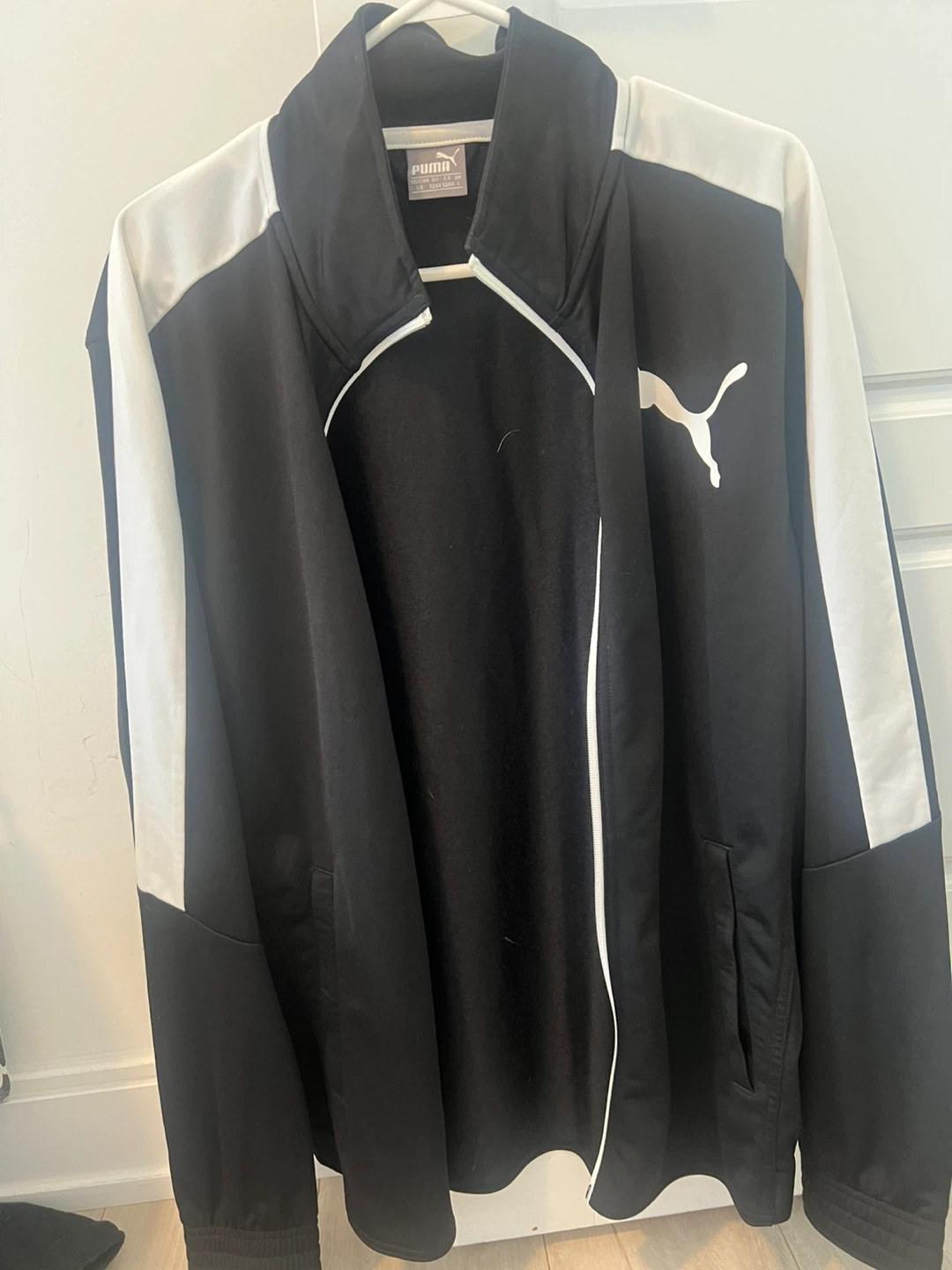 Puma Track Jacket - Black & White - Size L/G