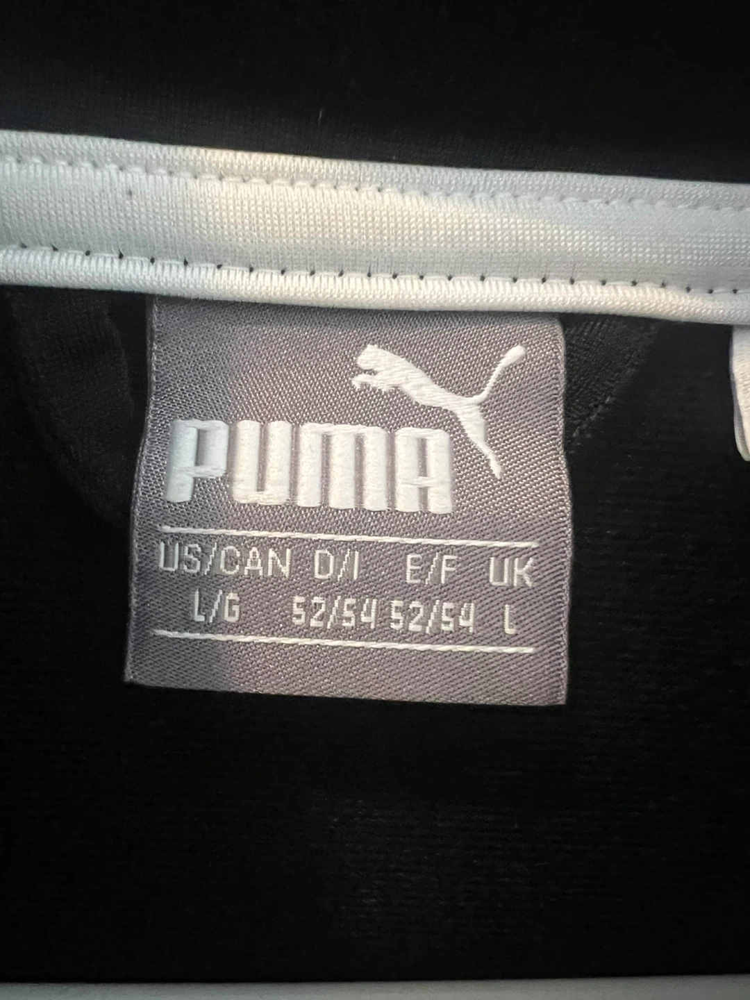 Puma Track Jacket - Black & White - Size L/G - photo 2