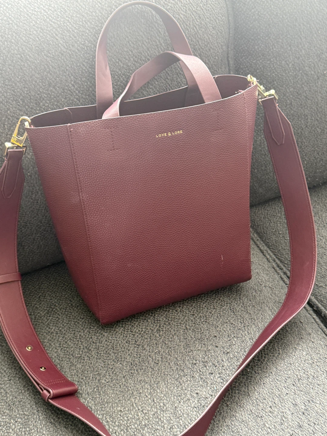 Burgundy -LOVE & LORE Tote Bag - photo 3