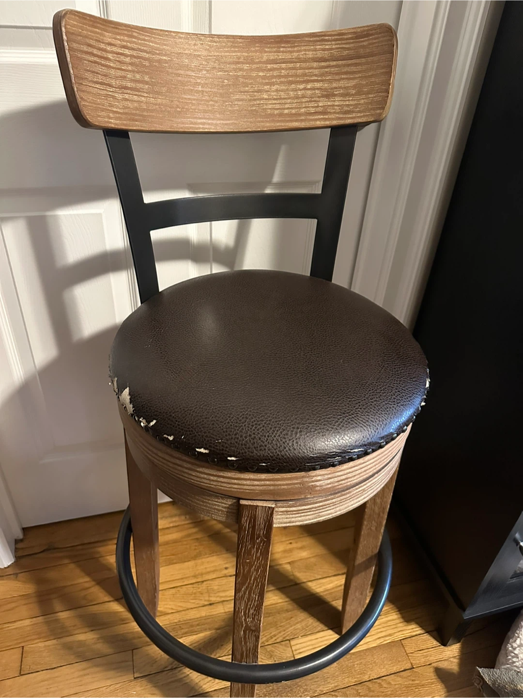 Guadeloupe Bar Height Wood Table and 4 Spinning Chairs - photo 5