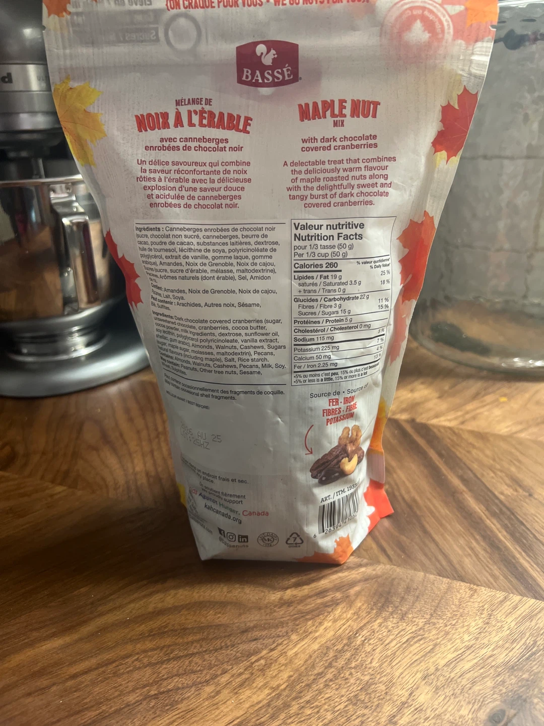 Basée Maple Nut Mix with Dark Chocolate Covered Cranberries - photo 2