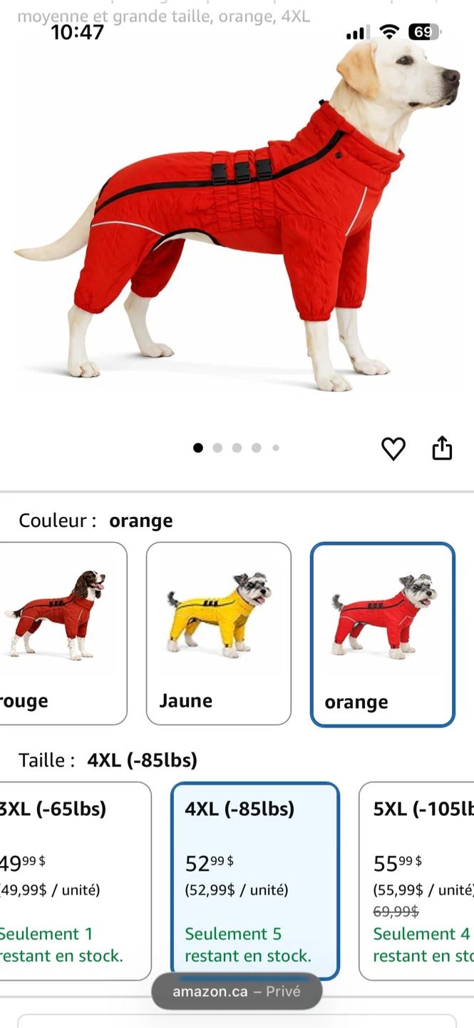 Orange Dog Winter Jacket - Size 4XL - photo 2