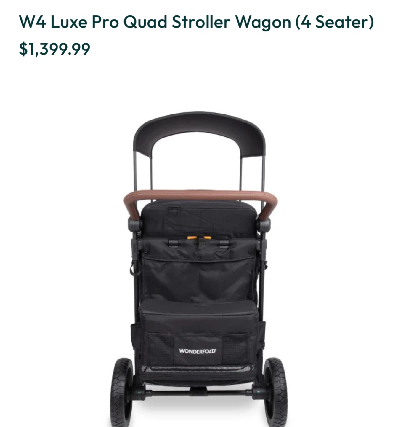 WonderFold W4 Luxe Pro Quad Stroller Wagon (4 Seater) - photo 4