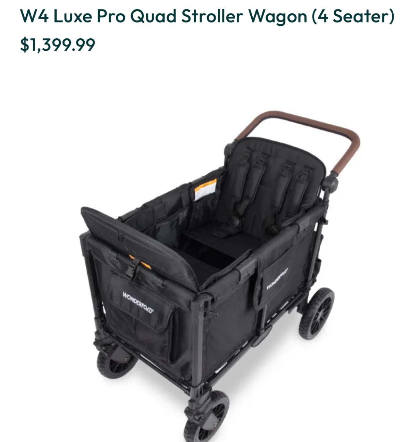 WonderFold W4 Luxe Pro Quad Stroller Wagon (4 Seater) - photo 3