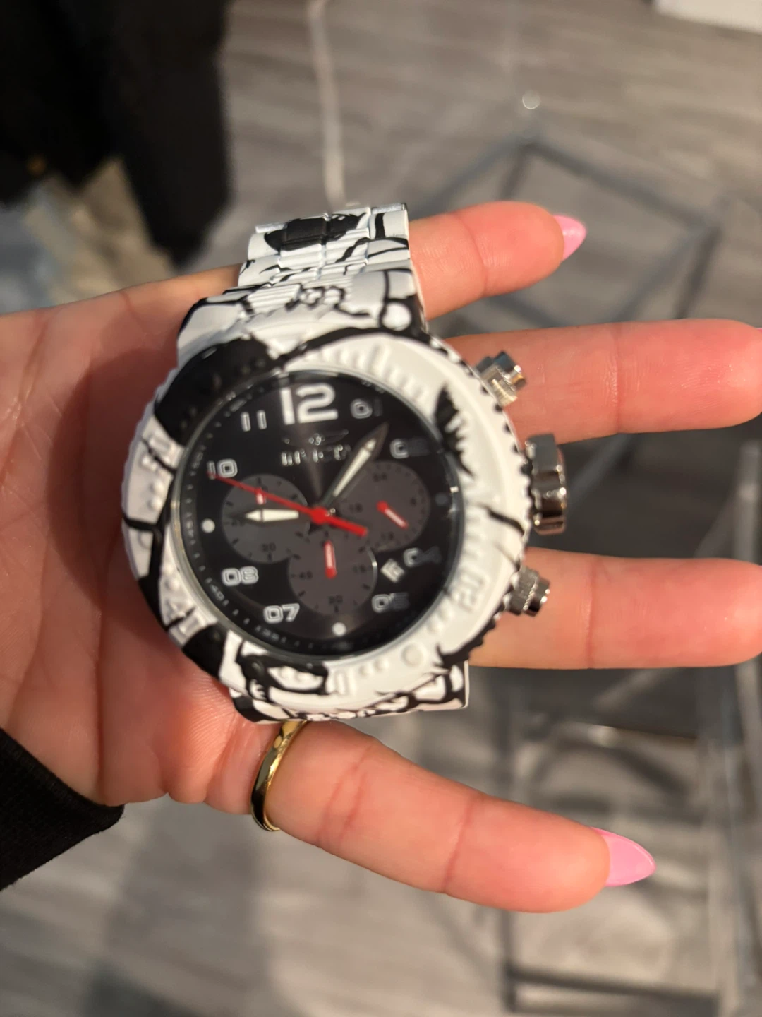 Invicta "Pro Diver" Quartz Watch - Black & White