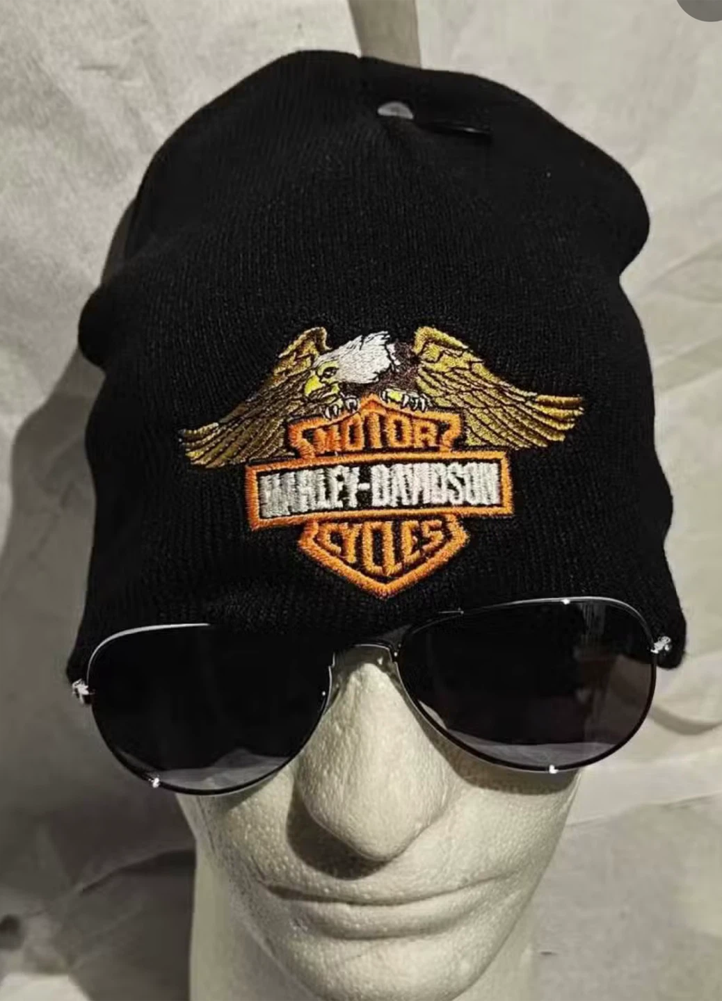 Black Beanie with Multiple Embroidered Logos - photo 3