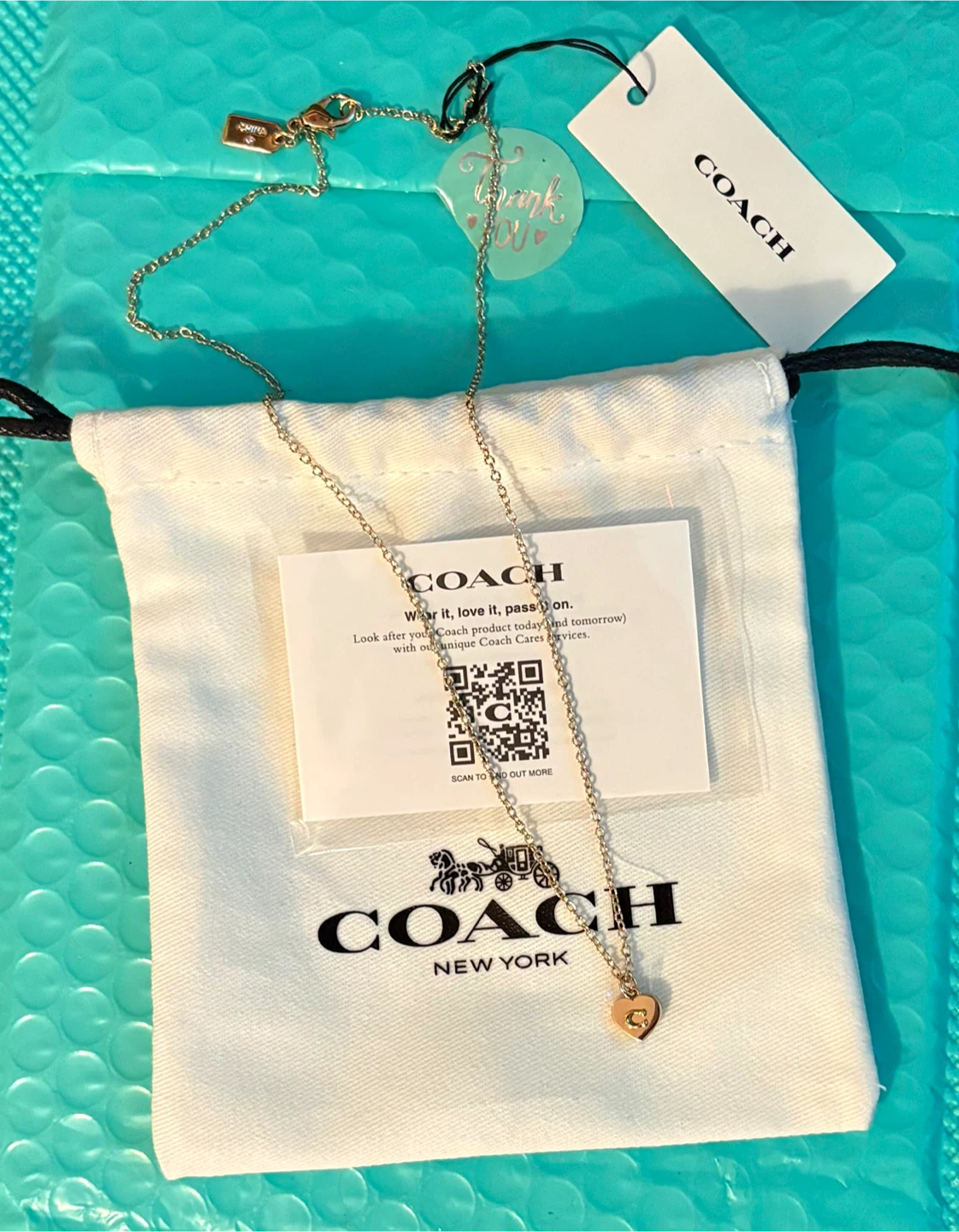 ✨✨COACH Heart Pendant Necklace