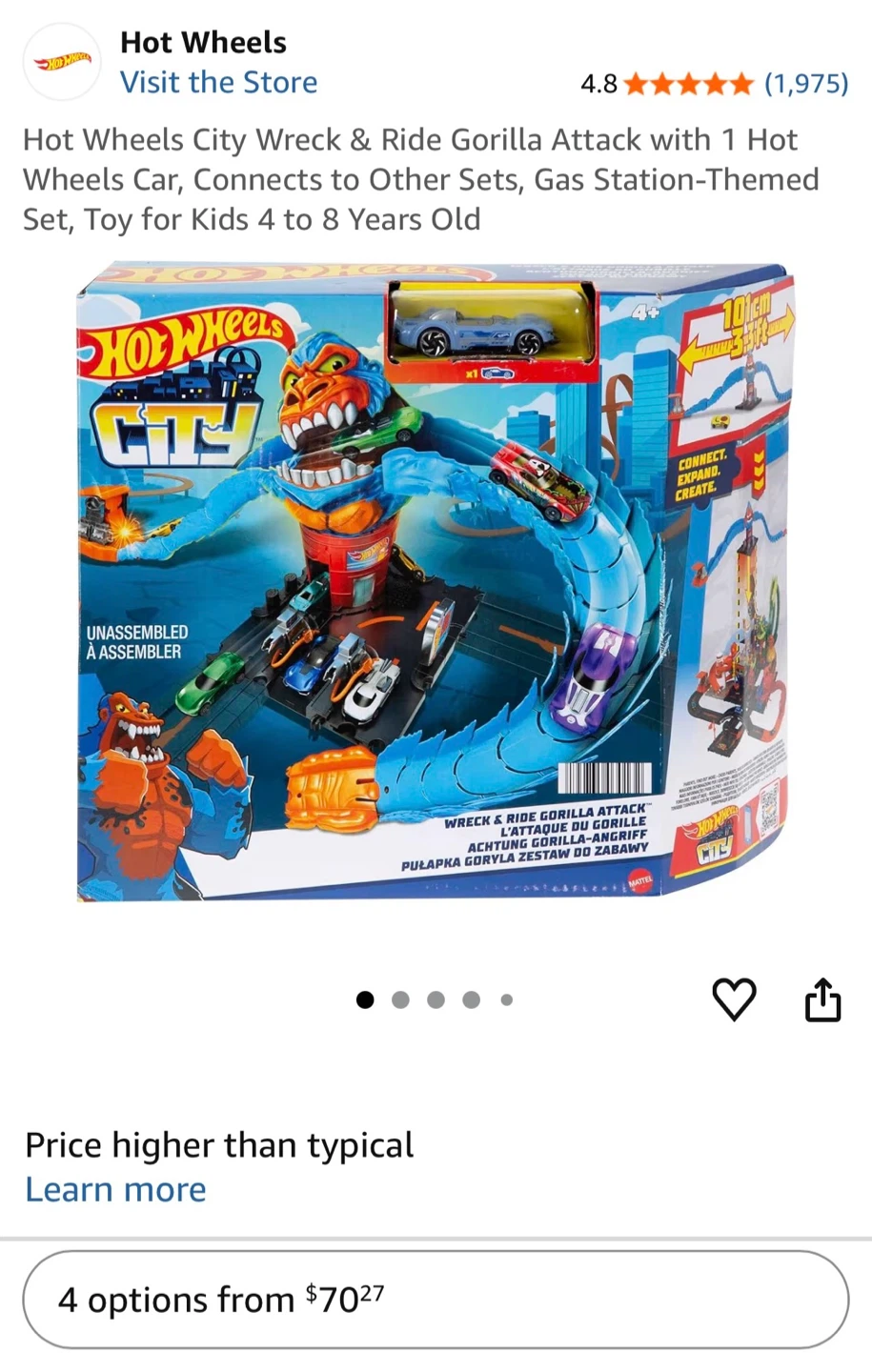 Hot Wheels Gorilla Attack Track Set - photo 2