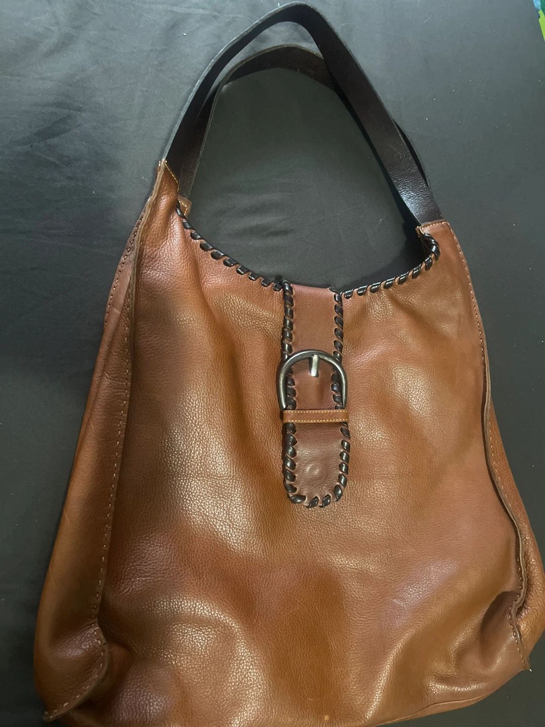 Carla Mancini Brown Leather Hobo Bag - photo 2