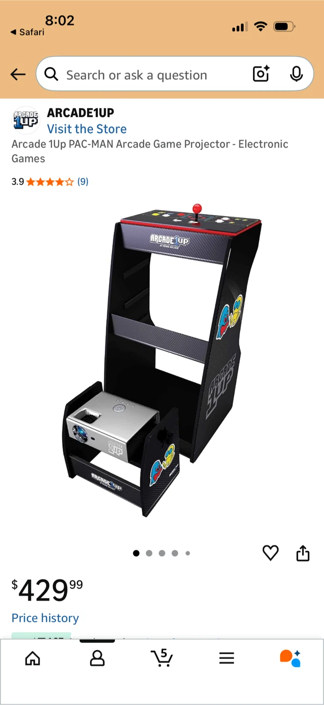 Arcade 1Up PAC-MAN Arcade Game Projectorcade