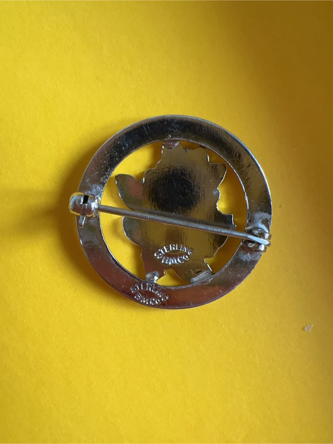 Sterling Silver Enamel Flower Brooch - photo 3