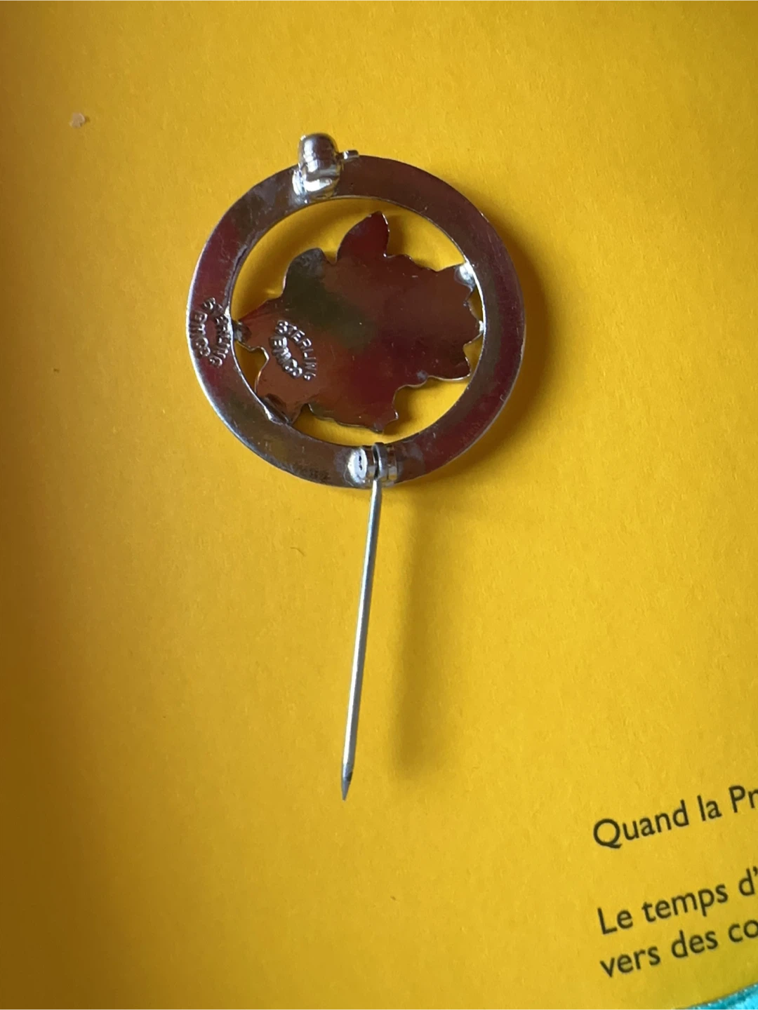 Sterling Silver Enamel Flower Brooch - photo 4