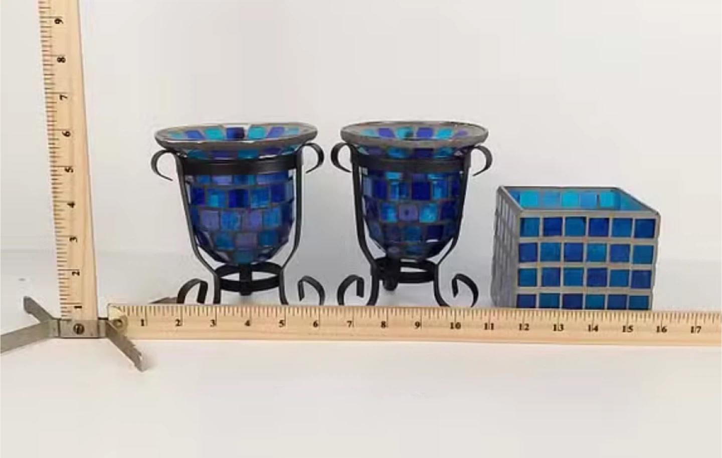 Mosaic Candle Holders and Votive Set - photo 2