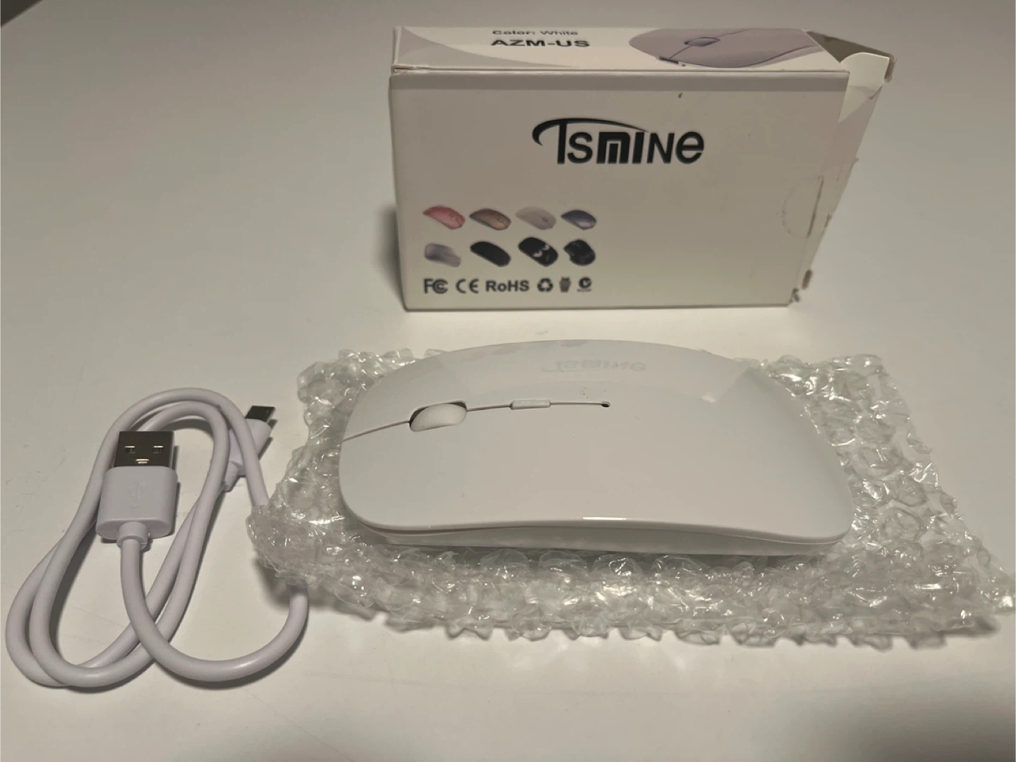 Tsmine Wireless Computer Mouse - White - photo 3