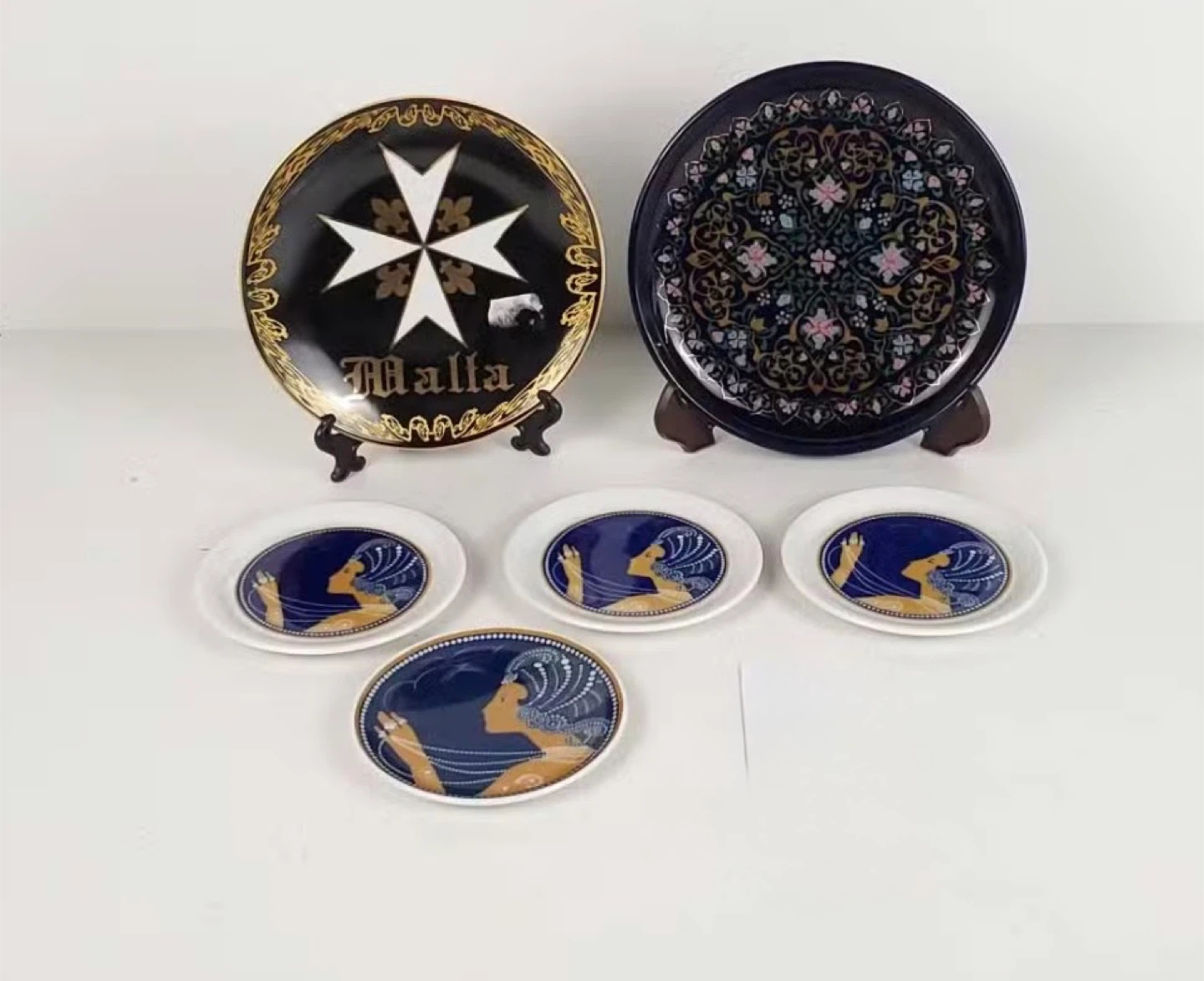 Collection of 5 Decorative Plates Malta FGicaware
