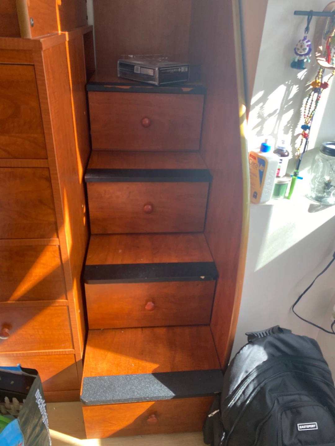 Cherry Wood Loft Bed with Stairs and Drawers - photo 2