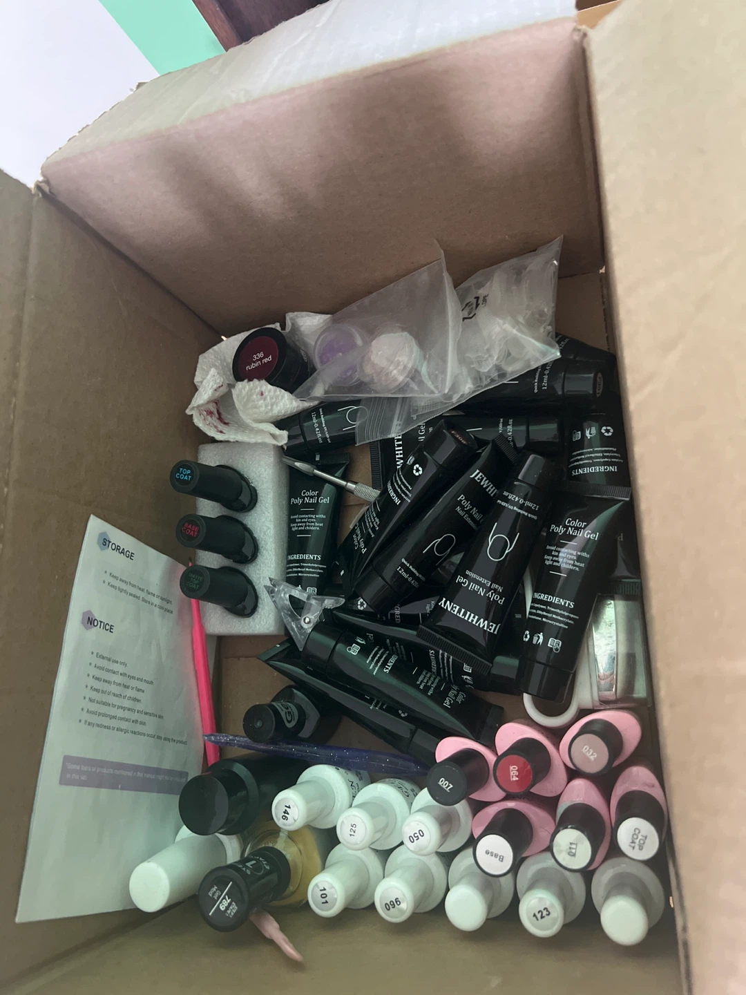 JEWITENY Poly Nail Gel Kit with UV Lamp