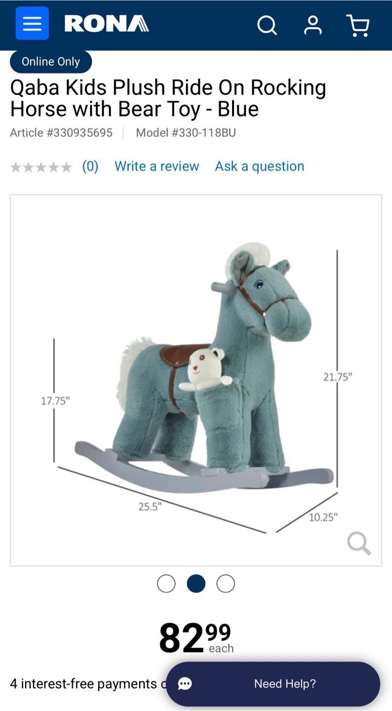 Plush/Wood Rocking Horse with Teddy Bear - photo 3