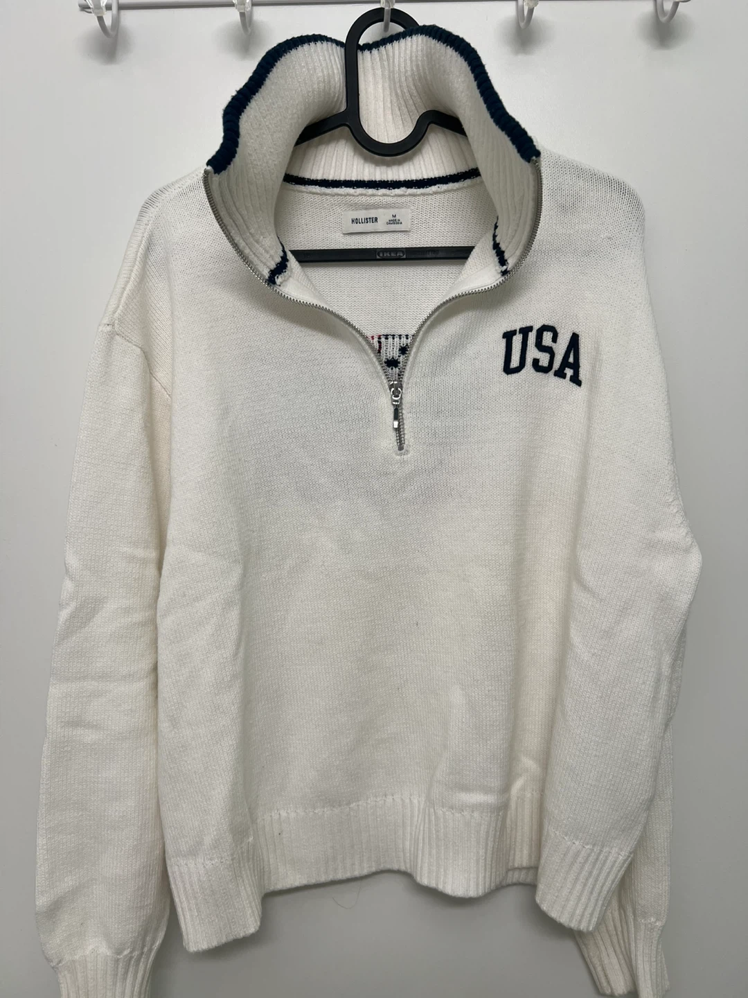 Hollister USA Half-Zip Sweater - Women's Medium - photo 2
