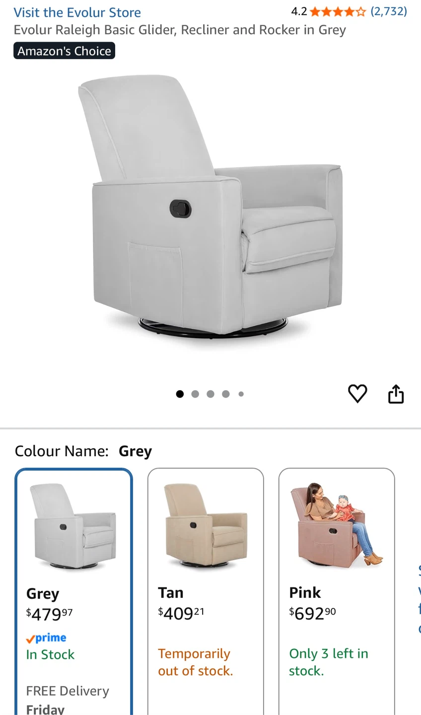 Basic Glider, Recliner, and Rocker Chair