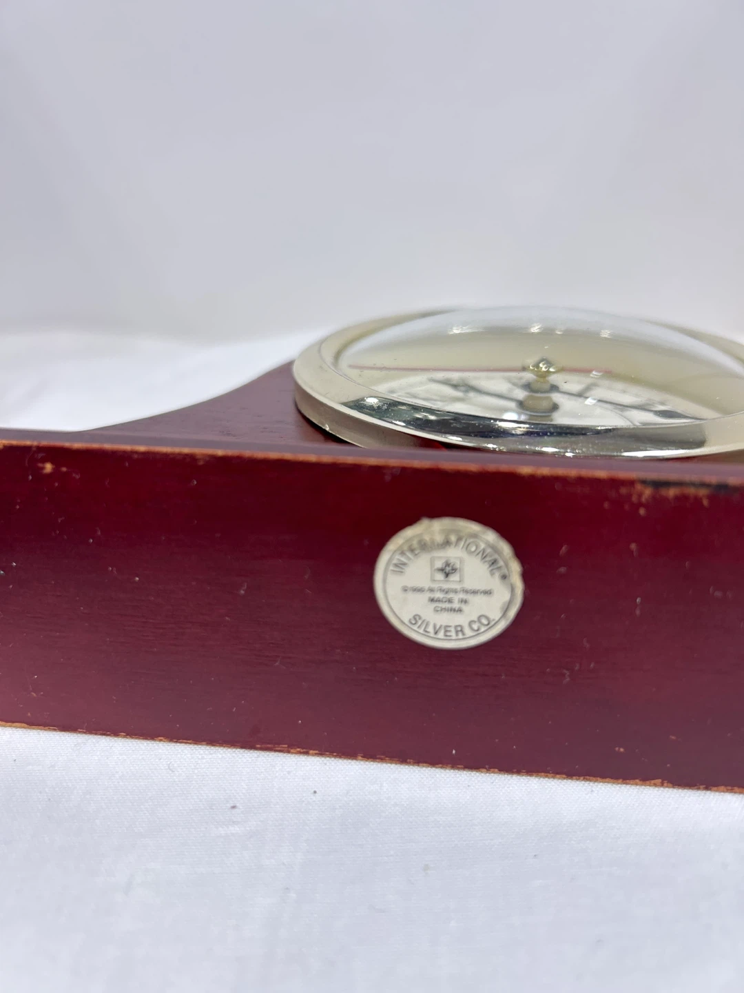 Vintage International Silver Co. Quartz Mantel Clock - photo 3