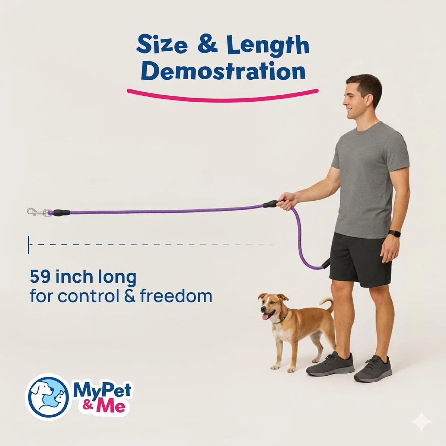 My Pet & Me Purple Medium Dog Leash 59” - photo 5