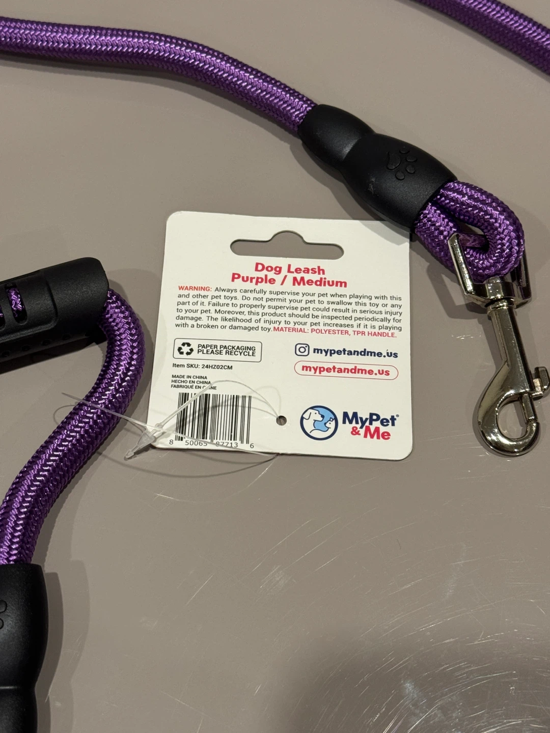 My Pet & Me Purple Medium Dog Leash 59” - photo 2
