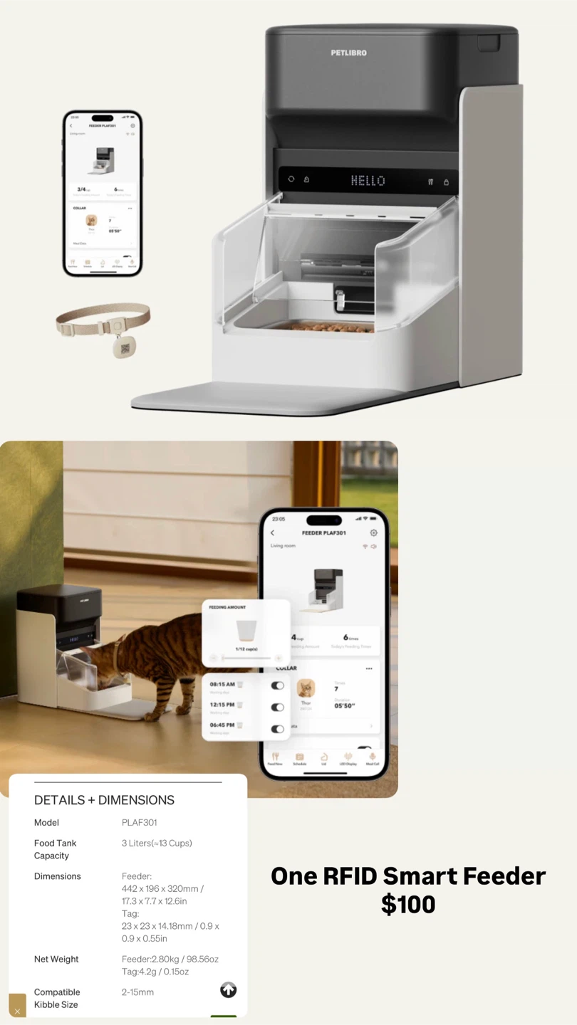 PETLIBRO PLA301 One RFID Smart Feeder - photo 2
