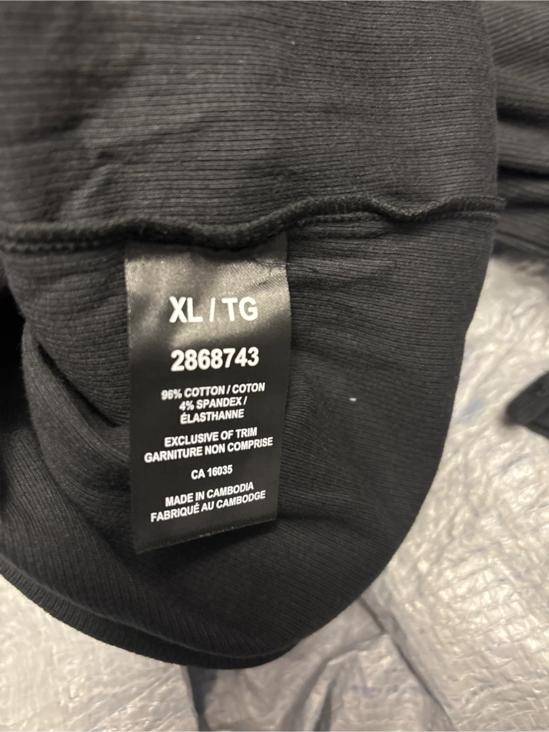 NWOT Tahari Pack of 2 Ribbed Long Sleeve Shirts Black White XL - photo 3