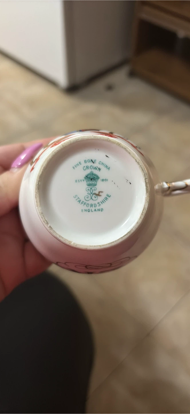 Crown Staffordshire Queen Elizabeth II Coronation Cup and Saucer - photo 2