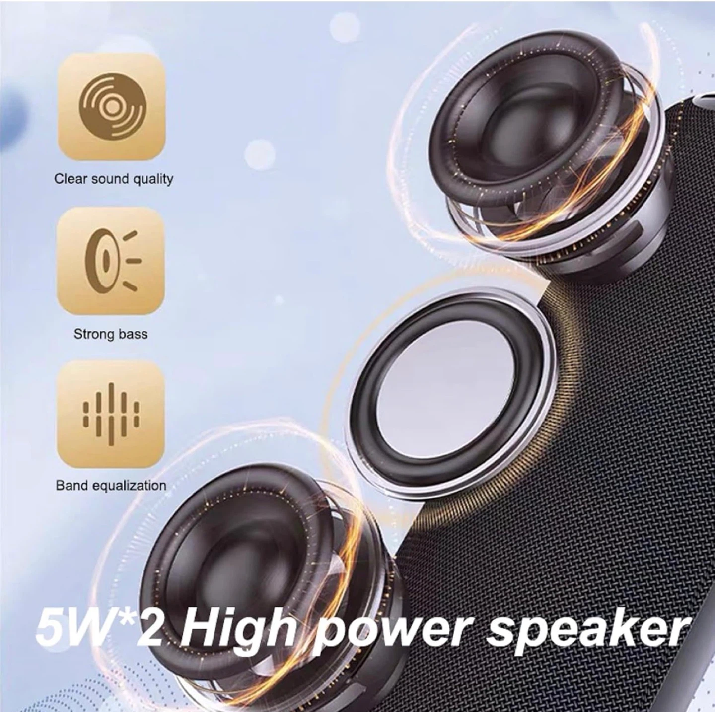 Portable Bluetooth Speaker with LED Lights - photo 2