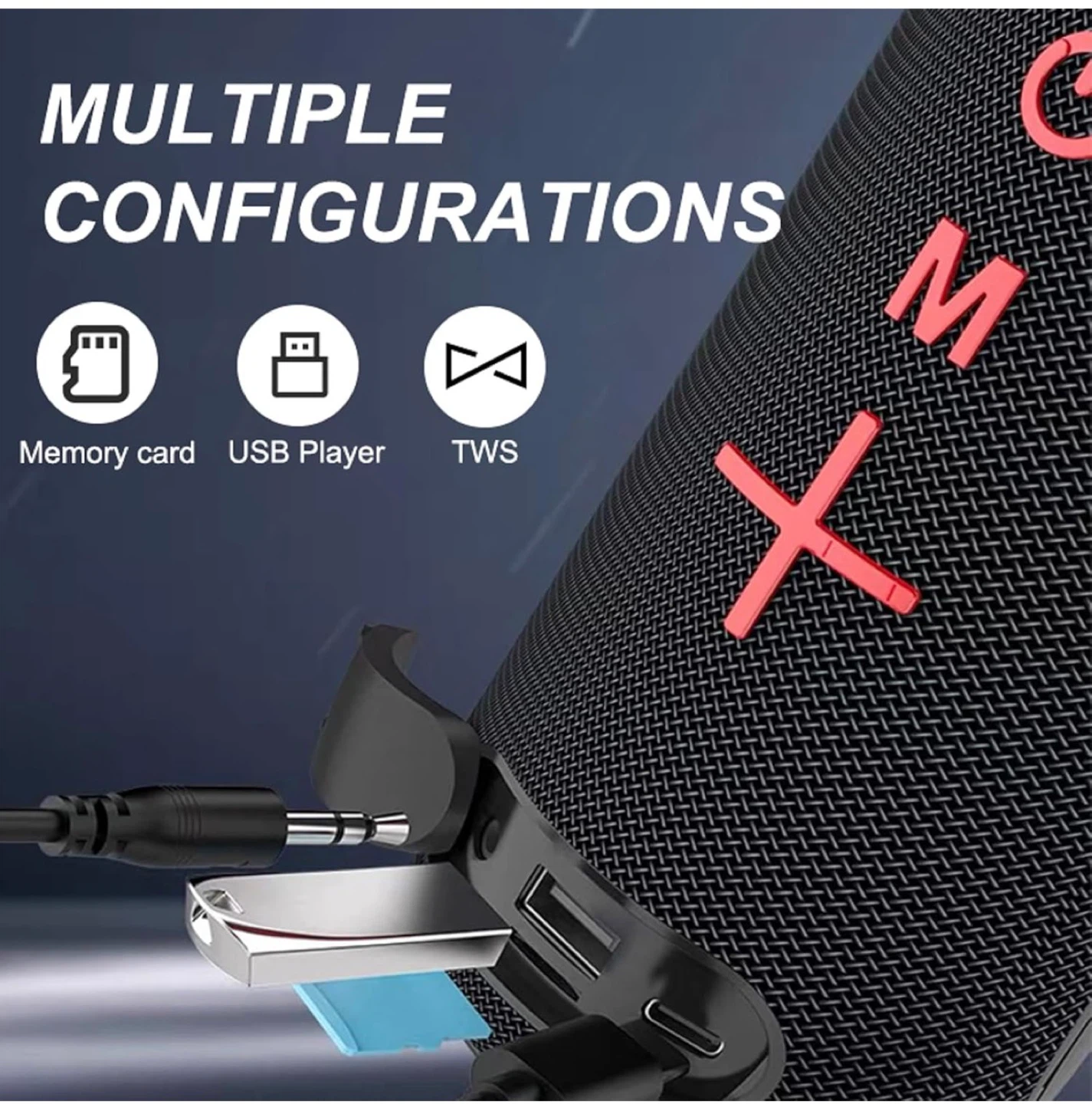 Portable Bluetooth Speaker with LED Lights - photo 3