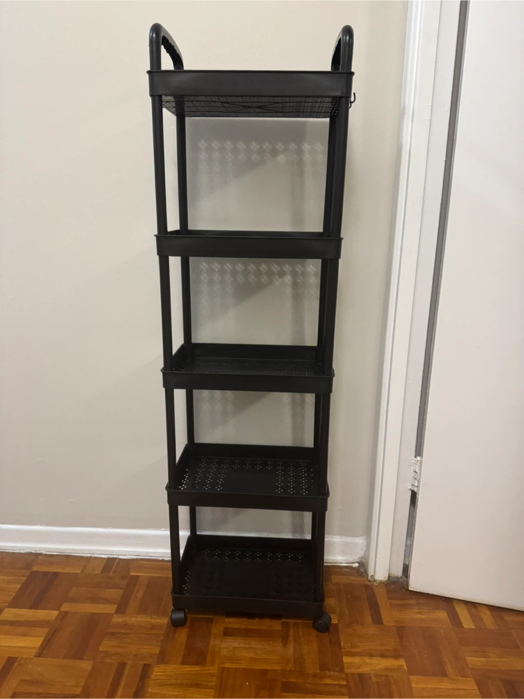 Black 5 or 3-Tier Rolling Storage Cart