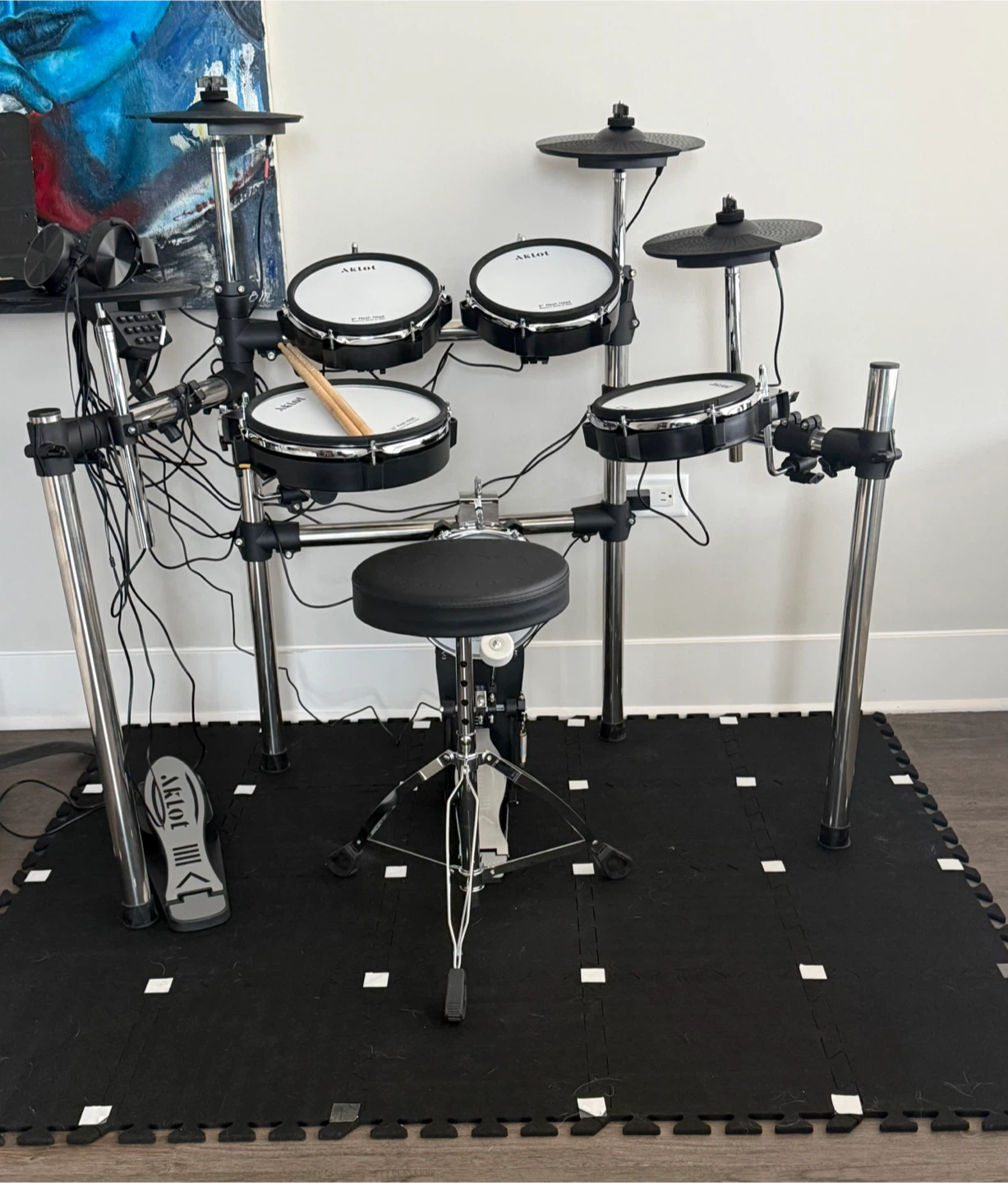 Beatcore Series by Aklot Electric Drum Kit with Stool and Mat