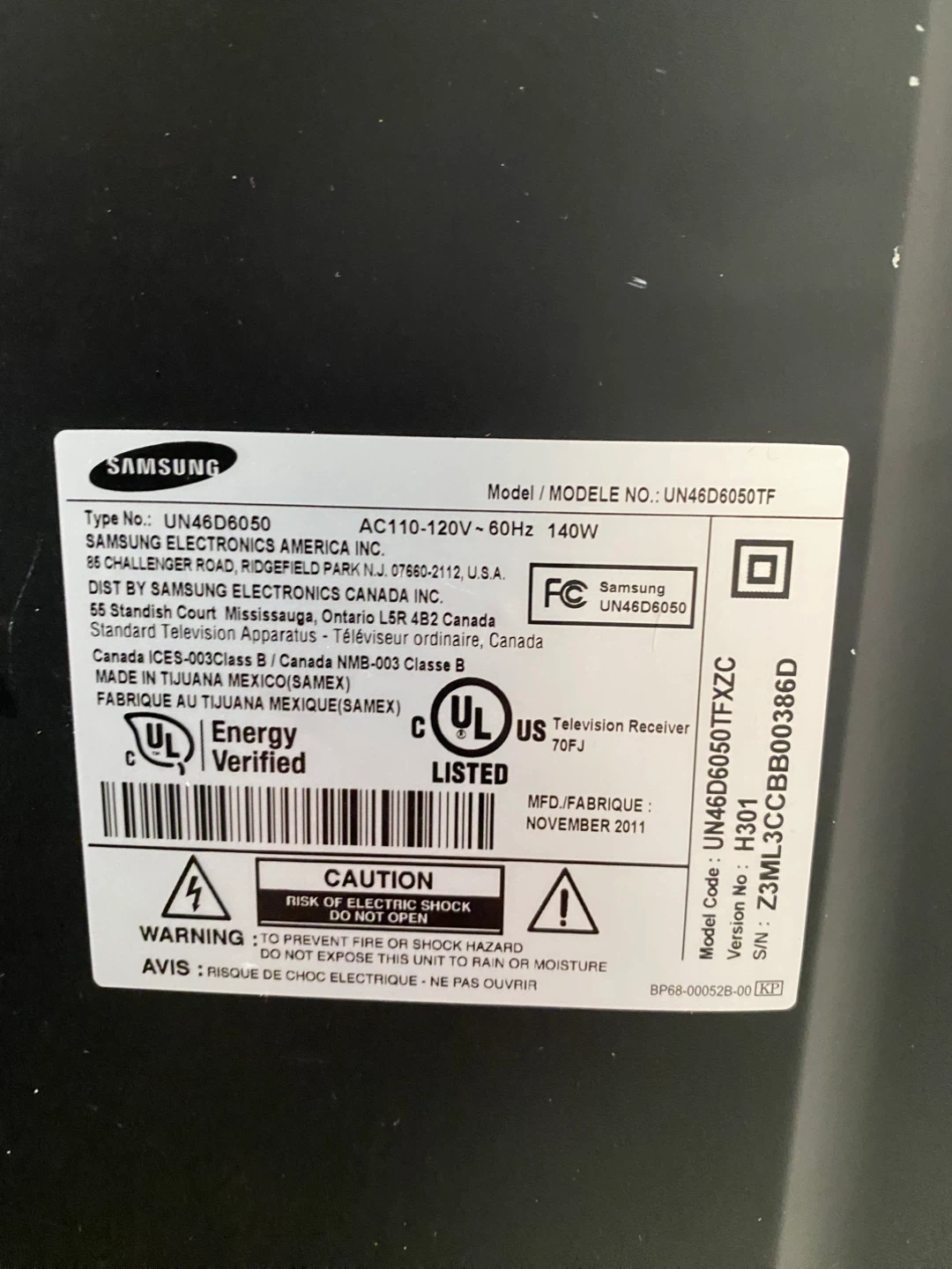 Samsung UN46D6050 46" LED TV - photo 2