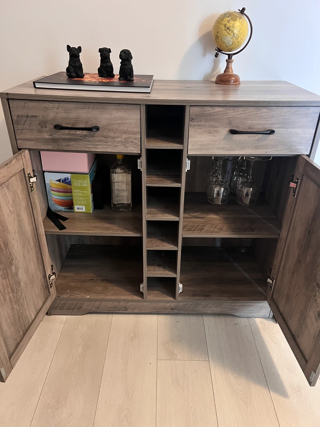 Rustic Wood Bar Cabinet - photo 2