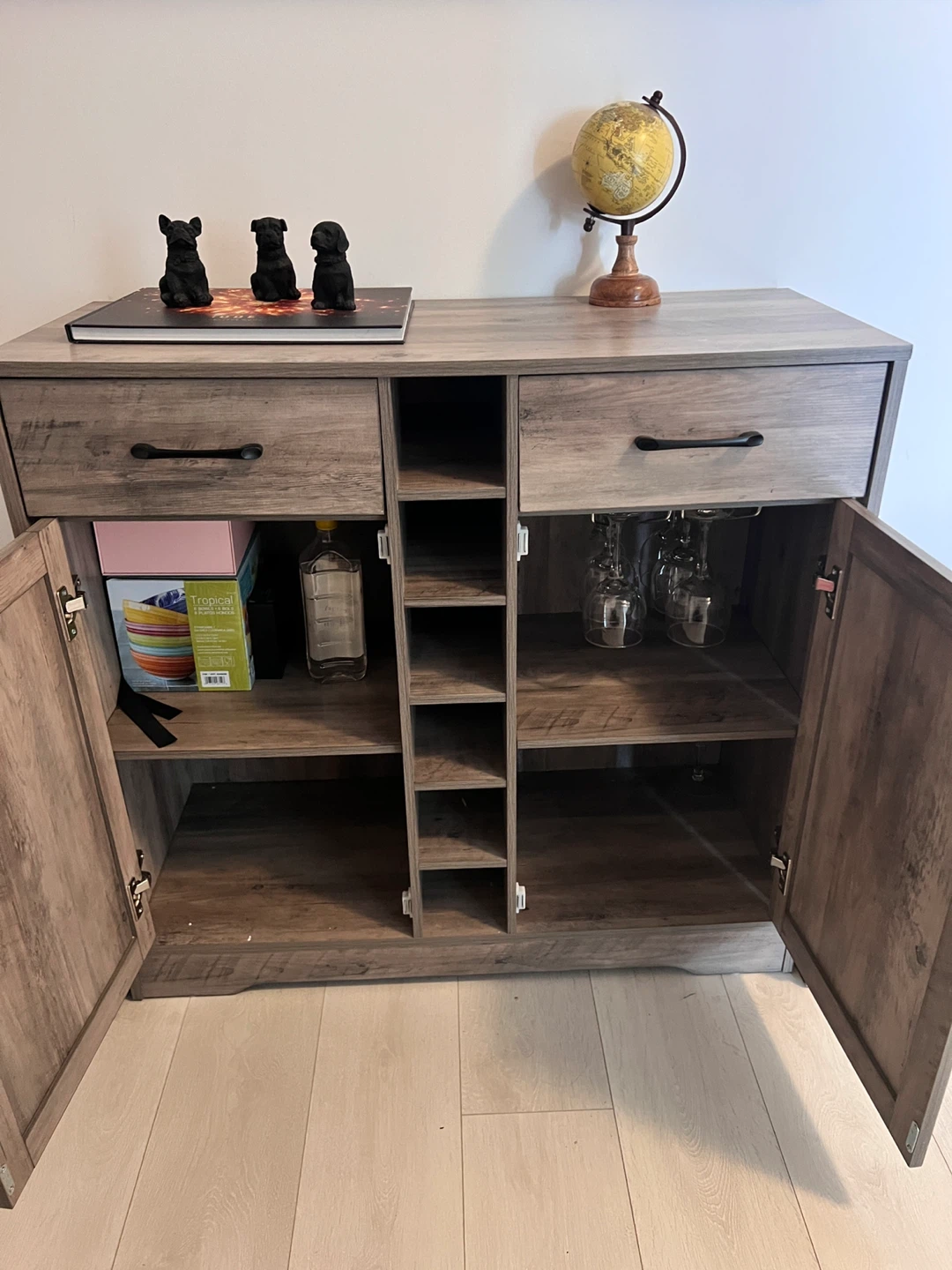 Rustic Wood Bar Cabinet - photo 3