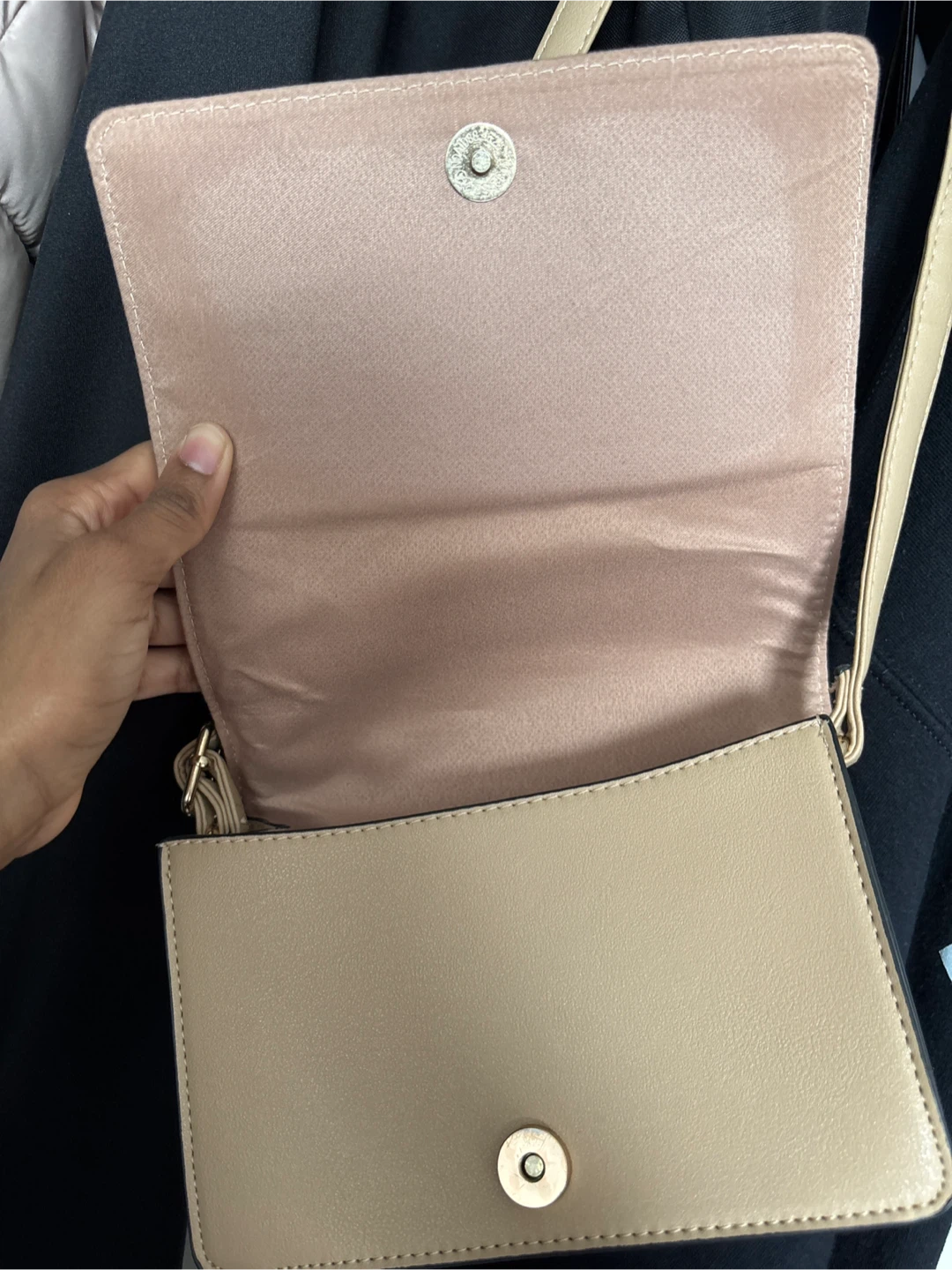 Tan Faux Leather Crossbody Bag - photo 2