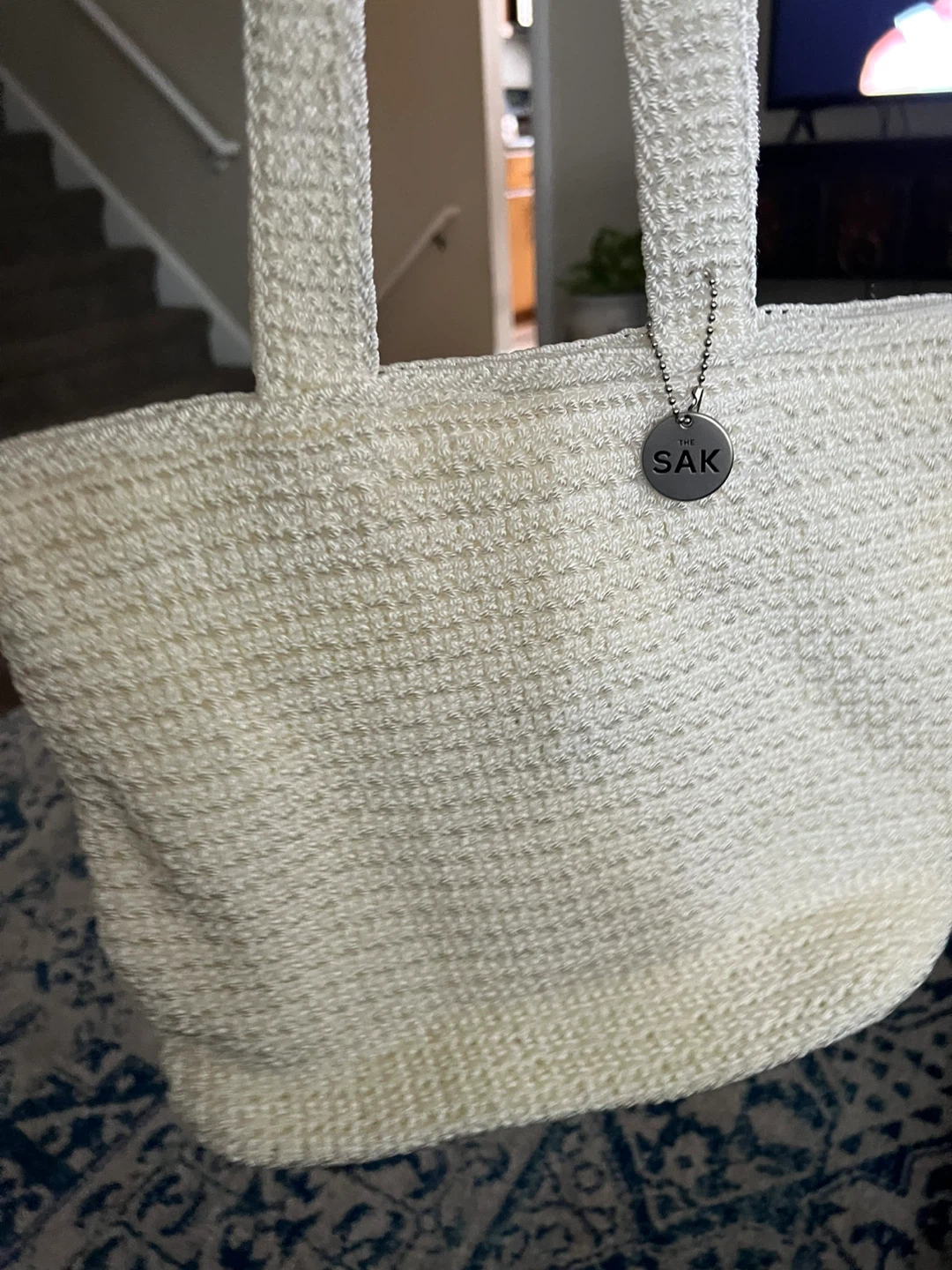 The Sak Crochet Tote Bag in  White🌷