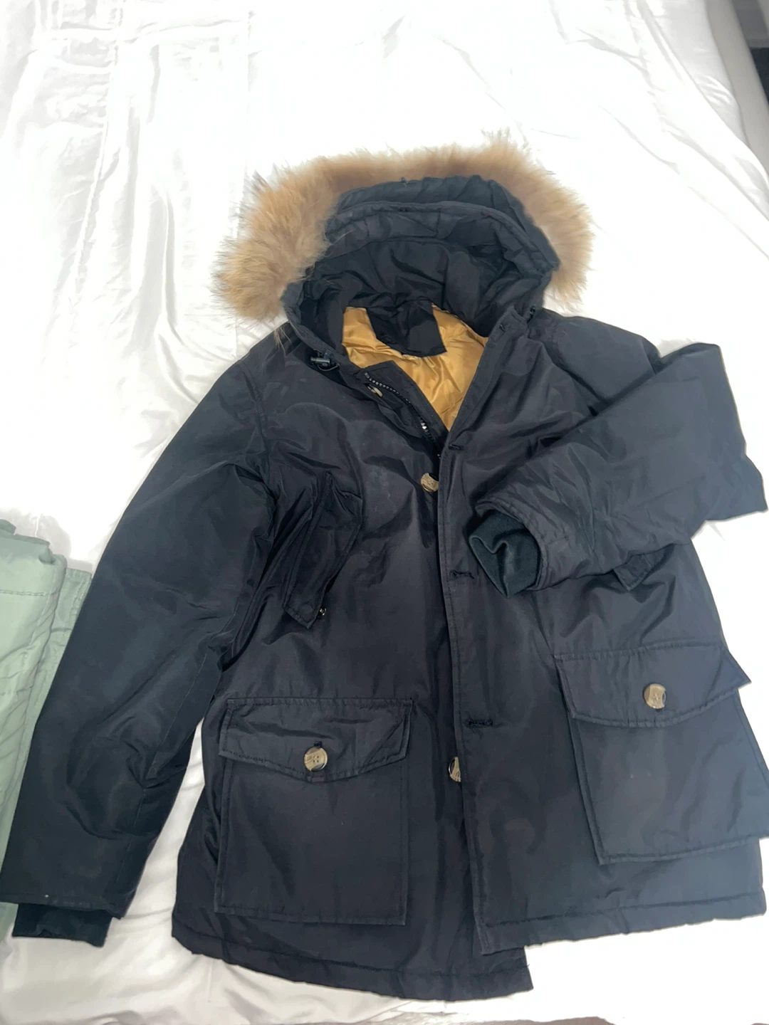 Black Parka with Fur Hood 🔥Moving Sale - photo 2