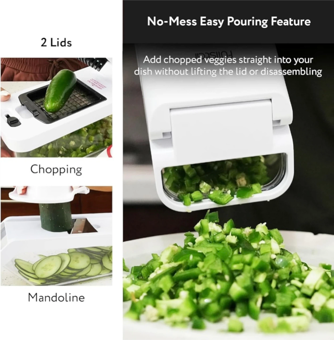 Brand New 8 in 1 Vegetable Food Chopper, Mandoline Slicer - photo 4