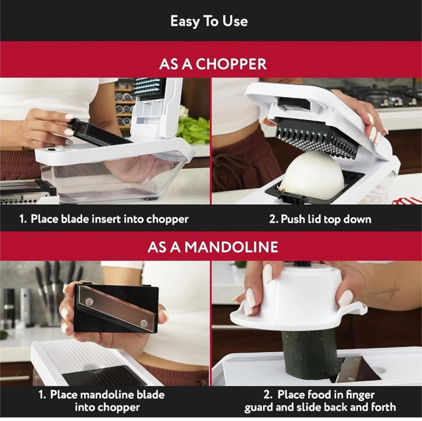 Brand New 8 in 1 Vegetable Food Chopper, Mandoline Slicer - photo 3