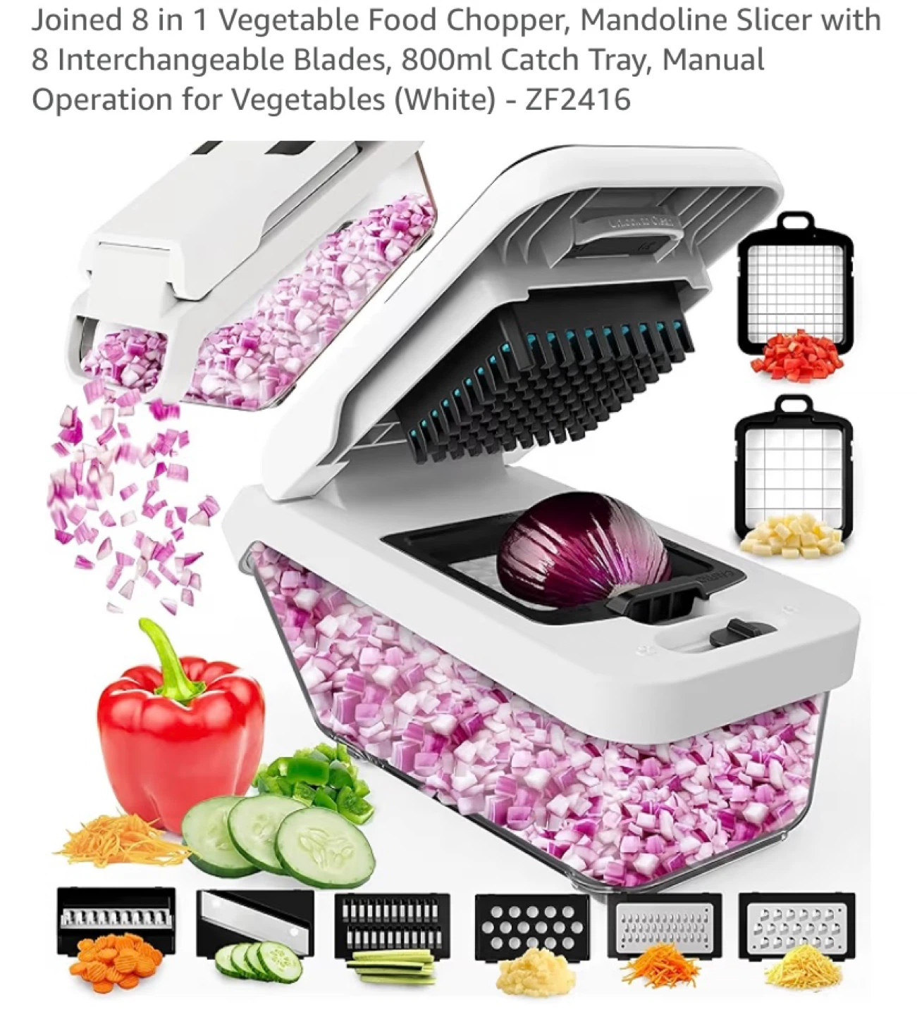 Brand New 8 in 1 Vegetable Food Chopper, Mandoline Slicer
